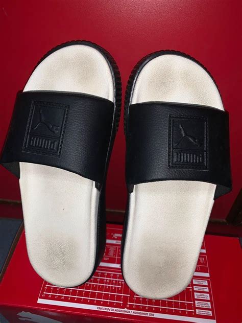 Authentic Puma Platform Slides Womens Fashion Footwear Flipflops