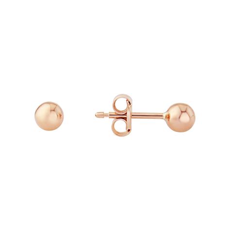 Ct Rose Gold Classic Ball Stud Earrings Mm Tb Mitchell Stud