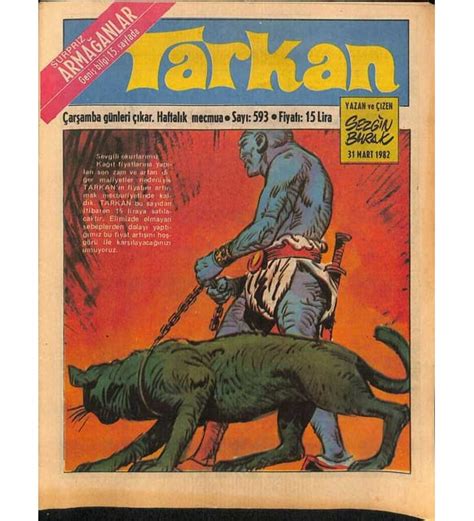 Tarkan Çizgi Roman Sayı593 31 Mart 1982 Sezgin Burak NDR80569