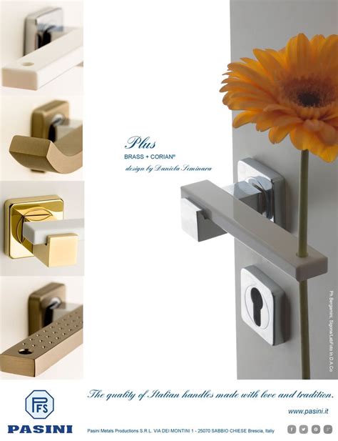 Plus Door Handles Made In Brass And Corian DuPont Made In Italy By