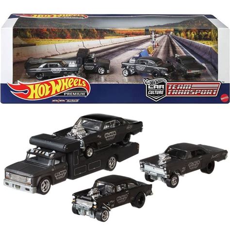 Jual Hot Wheels Team Transport Black Hole Gasser Set Premium Diorama