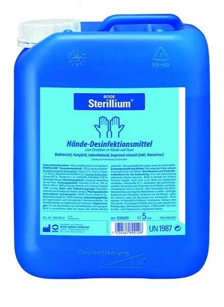 СТЕРИЛЛИУМ кожный антисептик раствор (флакон) 5л Боде Хеми ГЕРМАНИЯ ...