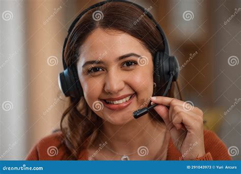 Portrait Smile And Home Call Center With A Woman At Work For Customer