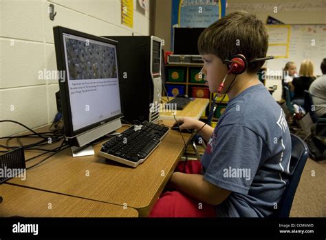 Computer with specialized programs hi-res stock photography and images