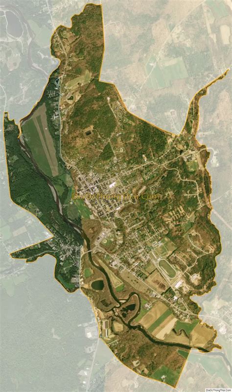 Map of Farmington CDP, Maine