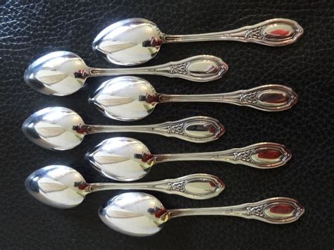 7 X CUILLERES A CAFE JEZLER LOUIS XVI ARGENT 800 COMME NEUF Kaufen