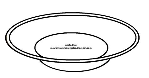 Mewarnai Gambar Mewarnai Gambar Sketsa Piring