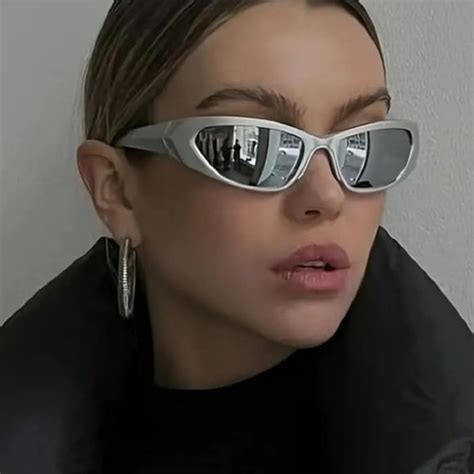 2× 30 Y2k Silver Sunglasses For Women Sports Uv400 Sunglasses Cool