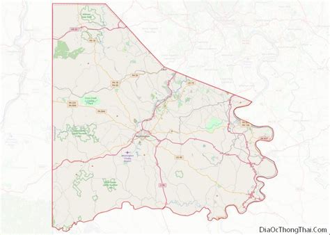 Map of Washington County, Pennsylvania - Thong Thai Real