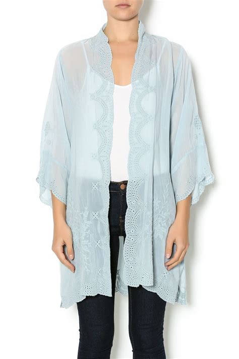 Imani Kimono Kimono Blue Kimono Tunic Tops