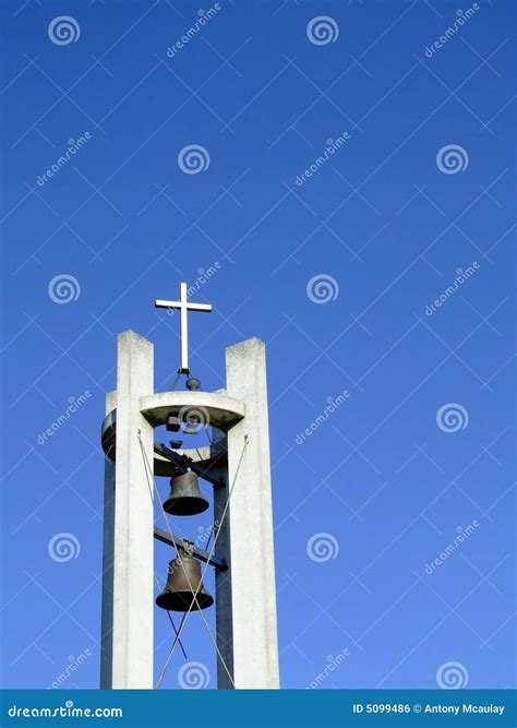 Modern Church Bell Tower Stock Photo Image Of Blue Chapel 5099486