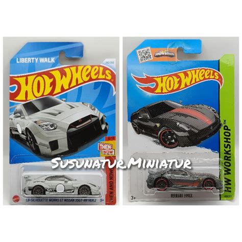 Hot Wheels LB Silhouette Works GT Nissan GT RR Ver Liberty Walk LBWK Ferrari XX Card