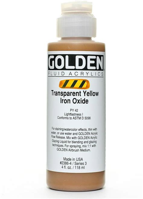 Golden Fluid Acrylics Transparent Yellow Iron Oxide Oz Pris