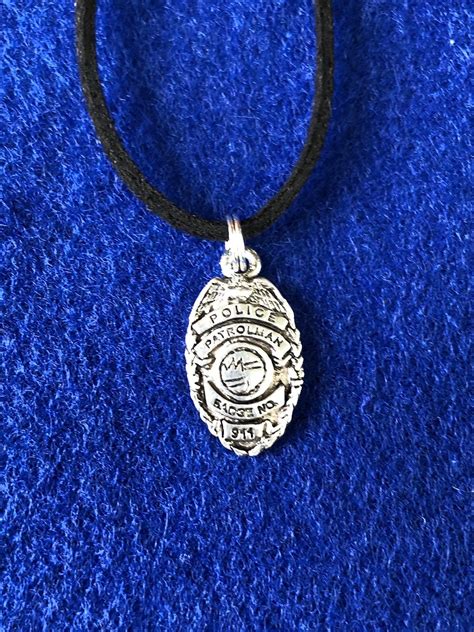 Police Badge Necklace Etsy