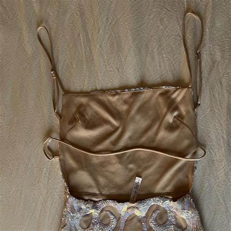 Lucy In The Sky Starstruck Strappy Dress In Nude Depop