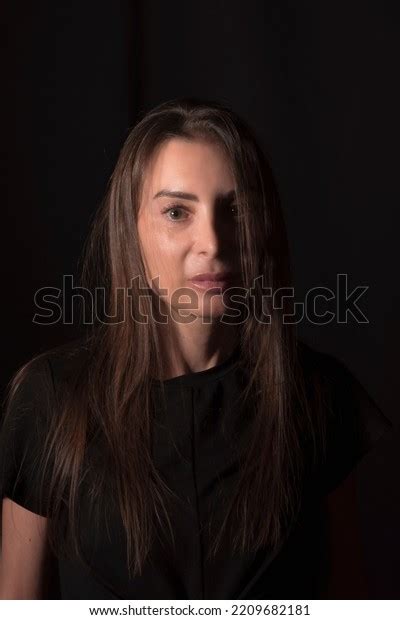 Portrait Beautiful Mature Woman Black Dress Stock Photo 2209682181 Shutterstock