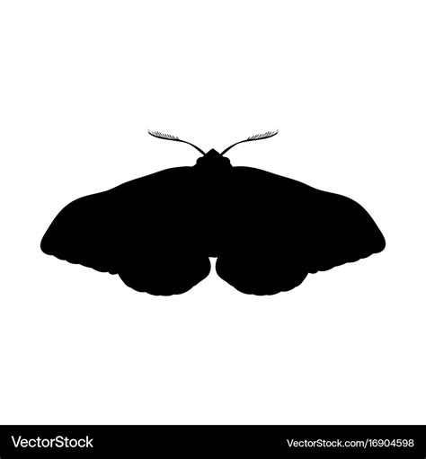 Moth Insect Black Silhouette Animal Royalty Free Vector