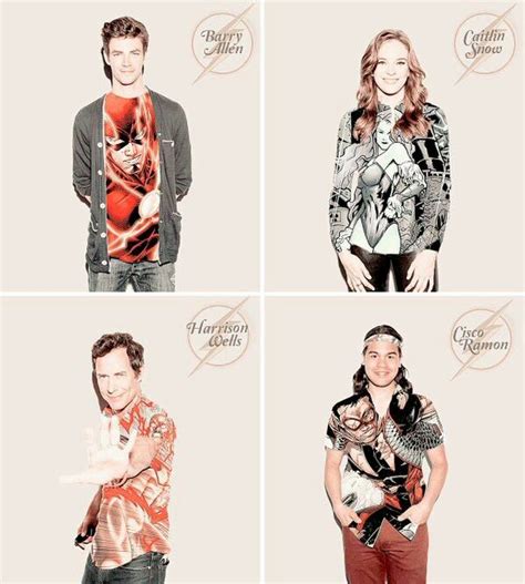 Team Star Labs Barry Allen Caitlin Snow Harrison Wells And Cisco