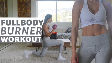 min full body workout wweights burn calories  toned  home