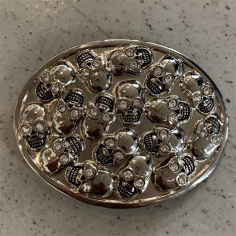 Iced Out Skull Belt Diamond Eyes Attaches To Any Depop