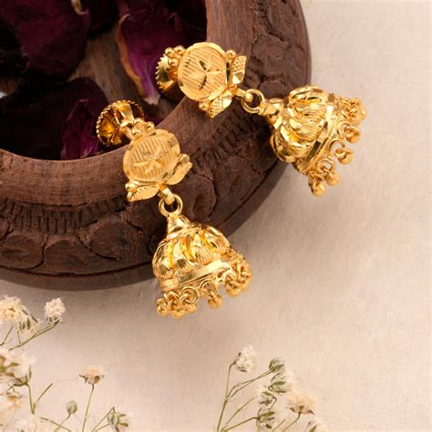royal style goldplated jhumkas sri anu jewellers