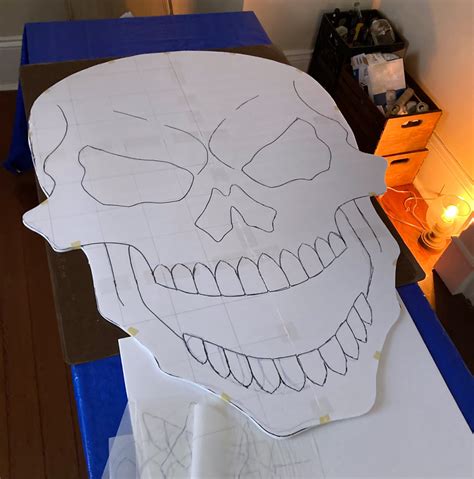 Huge 5 Foot Skull Decoration For Halloween Manning Makes Stuff