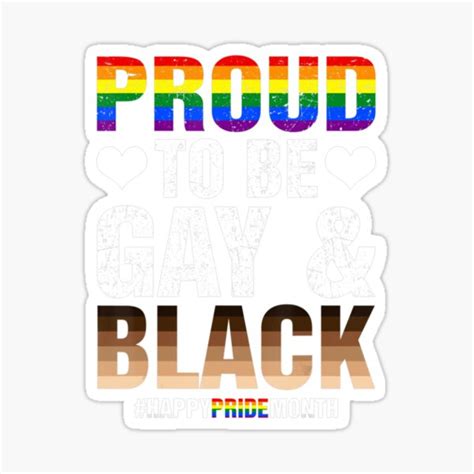 Pegatina Orgulloso De Ser Gay Black Happy Pride Month Rainbow Flag Lgbt De Shywolfdesigns