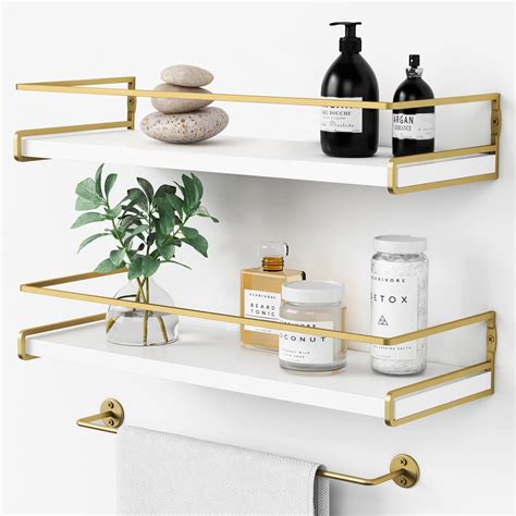 Forbena Floating Shelves Bathroom Shelves Over Toilet Set Of 2