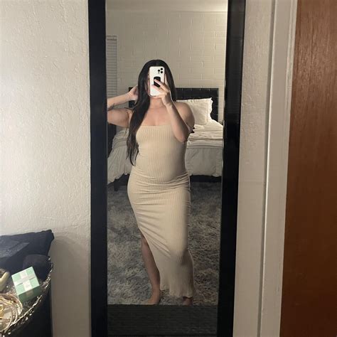 Nude Beige Fashions Nova Maxi Dress With Criss Cross Depop