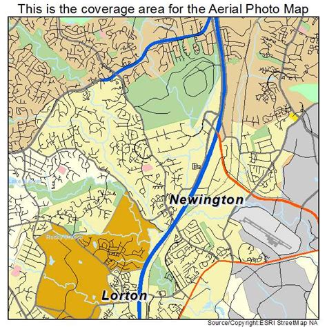 Aerial Photography Map of Newington, VA Virginia