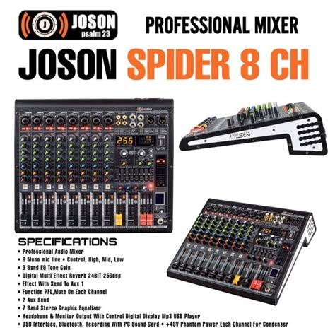 Joson Spider 8 Channel Professional Mixer Original Shopee Philippines