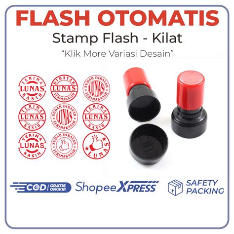 Jual STEMPEL LUNAS STEMPEL OTOMATIS STEMPEL FLASH DIAMETER 15mm 1 5cm