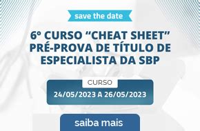 6º Curso Cheat Sheet pré prova para o título de Especialista 08 03