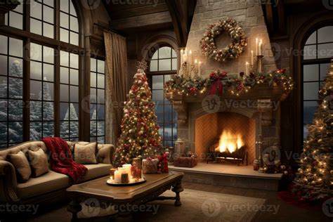 Enchanting Christmas ambiance. Generative AI 30462087 Stock Photo at ...