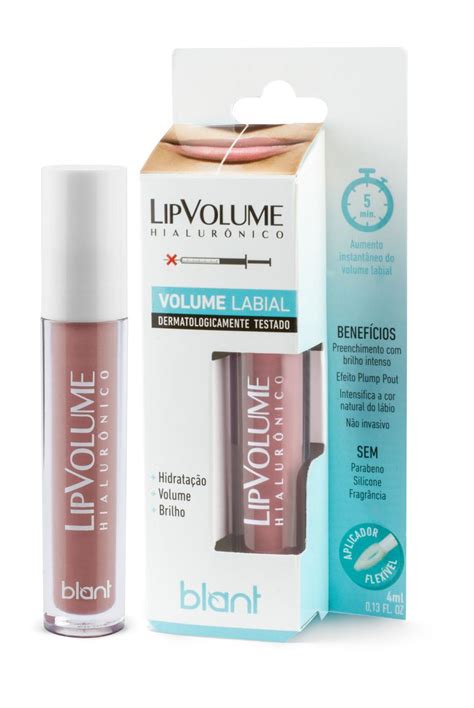 Lip Volume Hialurônico Gloss Volume Labial Nude ml Blant Arte Sedução Arte Sedução Loja