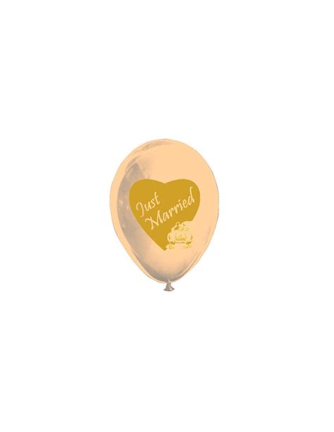 Comprar Globos Just Married Car Latex Redondos Cm Metalizado Salmon