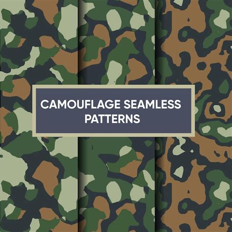 Camuflaje Militar De Patrones Sin Fisuras Vector Premium