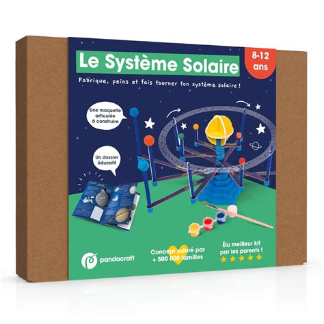 Le système solaire Kit ludo éducatif 8 12 ans Fabrique et peins ton