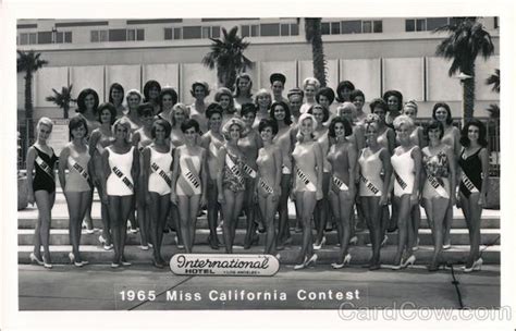 Miss California Contest Los Angeles Ca Swimsuits Pinup Postcard