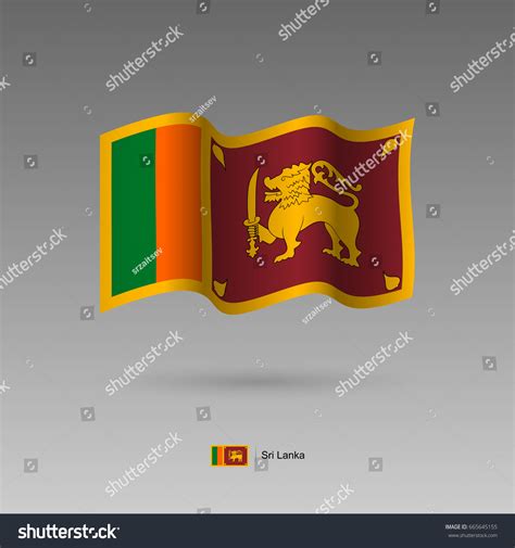 Sri Lanka Flag Official Colors Proportion Stock Vector (Royalty Free ...