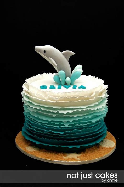 Dolphin Themed 6th Birthday Cake Dolphin Birthday Cakes Dolphin Cakes Ocean Cakes