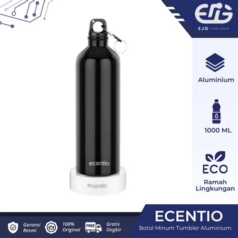 Jual ECENTIO Botol Minum Sport Stainless Olahraga 1 Liter 750 ML