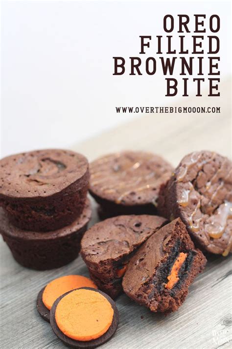 Oreo Filled Caramel Brownie Bites Over The Big Moon Brownie Bites
