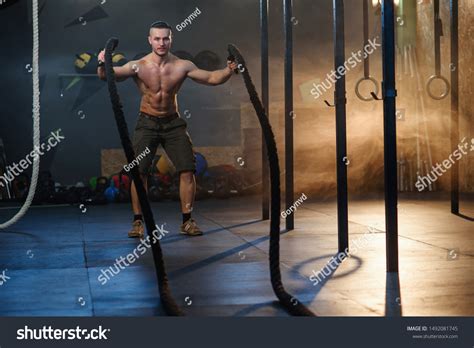 Handsome Strong Man Naked Torso Doing Stock Photo Shutterstock