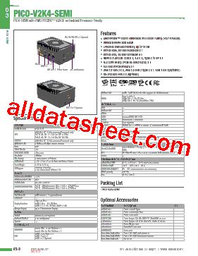 Pico V K Semi Datasheet Pdf Aaeon Technology