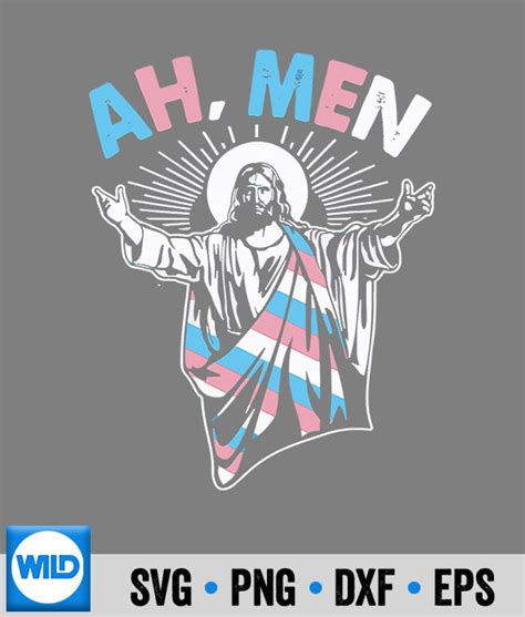 Faith Svg Ah Funny Lgbt Gay Pride Jesus Rainbow Flag Christian Christ Svg Cut File Wildsvg