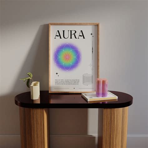 Bunter Aura Print, Regenbogen Aura Poster, Trendy Wohnheim Wand Dekor ...