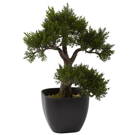 15" Cedar Bonsai Silk Plant - Artificial Plants - Silk Plants