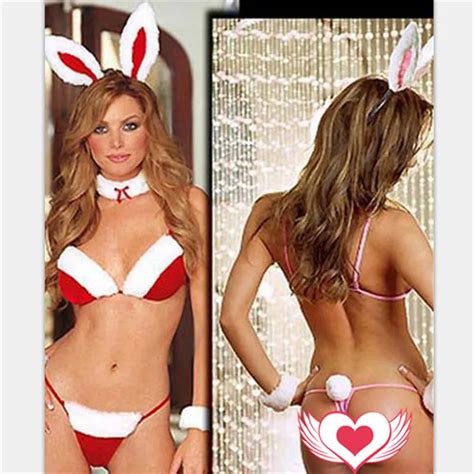 Sexy Three Point Bikini Christmas Bunny Costumes New Arrival Party Xmas Disfraces Nightclub