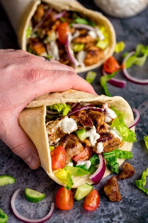 This Chicken Shawarma Is Juicy Spiced Chicken Wrapped In Flatbreads With A Creamy Tahini